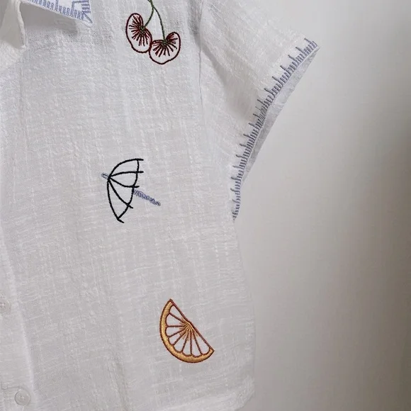 💥 Cocktail Button Down Embroidered Shirt - Picture 3 of 4